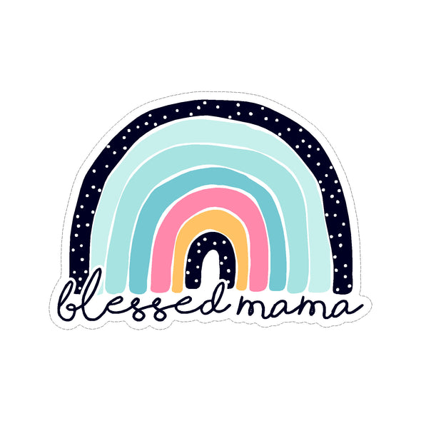 BLESSED MAMA RAINBOW SMALL STICKER