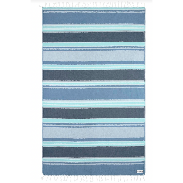 MAVERICK STRIPE TOWEL - BAY BLUE