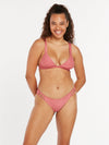 SIMPLY RIB HIPSTER BOTTOMS - DUSTY ROSE