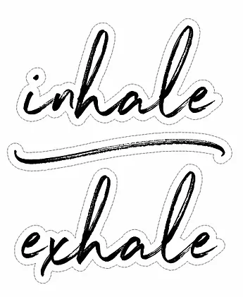 Inhale/Exhale Small Sticker