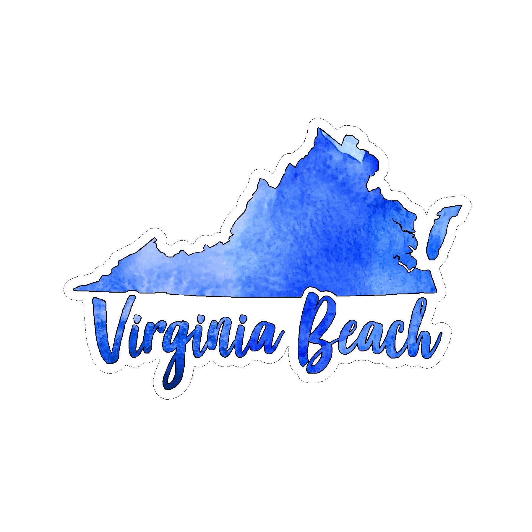 VB VA BLUE STATE LARGE STICKER β CoastalEdge2120