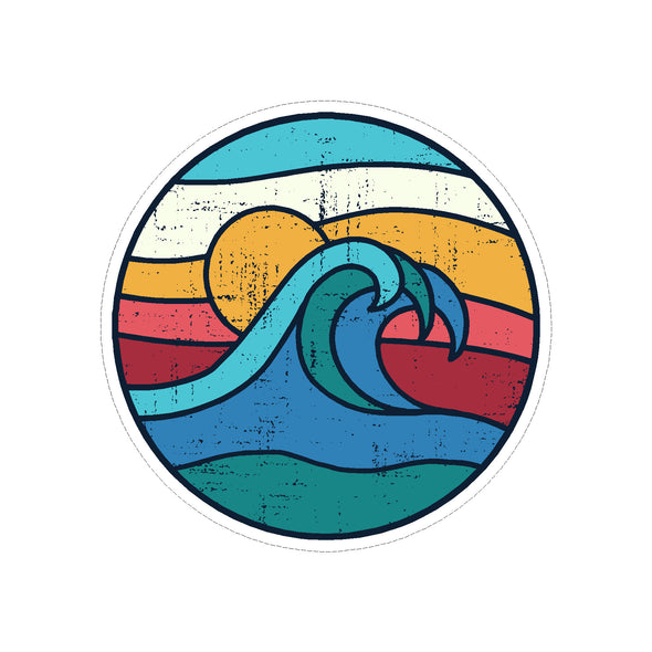 SUNRISE WAVE LARGE STICKER