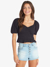 Women's Life Mirage Woven Puff Sleeve Top