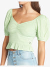 LIFE MIRAGE PUFF SLEEVE TOP - SPRUCETONE