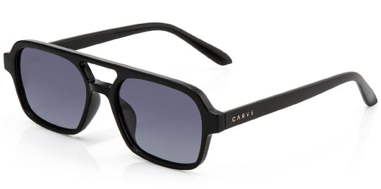 AZORE SUNGLASSES - DARK BLACK/POLARIZED SMOKE GRADIENT