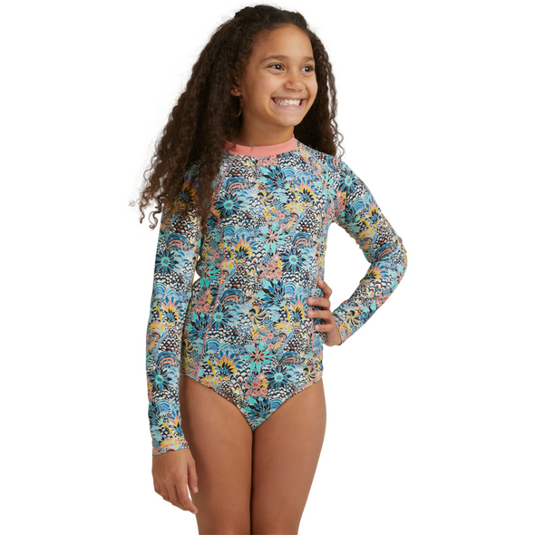 GIRLS MARINE BLOOM LS ONESIE