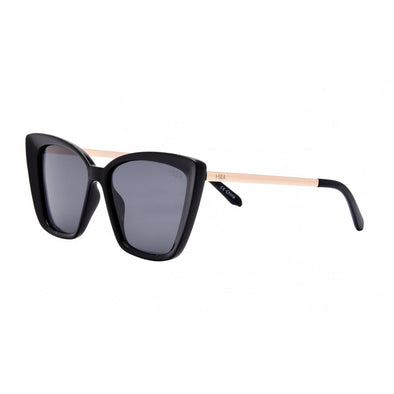 ALOHA FOX SUNGLASSES - BLACK/POLARIZED SMOKE