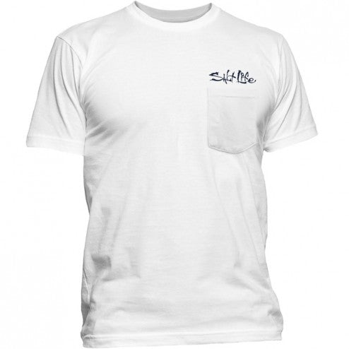 Salt Life Striper Flag Short Sleeve T-Shirt White