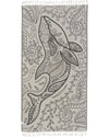 FLORAL DOLPHIN TOWEL - BLACK