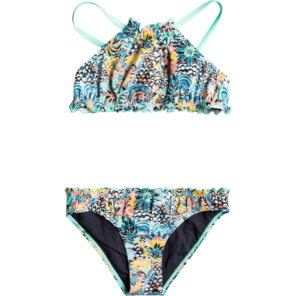 GIRLS MARINE BLOOM CROP TOP SET